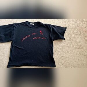 Black Kids Shirt with Red Print